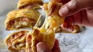 Miniature : Feuilletés oignons vinaigre balsamique jambon un régal 😋#recetterapide 