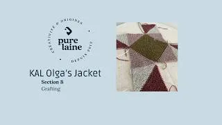 Miniature : KAL Vacances – Olga's Jacket | Tuto 7 :  Assembler les triangles avec des mailles en attente