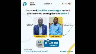 Miniature : [PyBj-SaturdayTalk] Comment fructifier son épargne en tant que salarié au Bénin grâce à la BRVM ? 📈