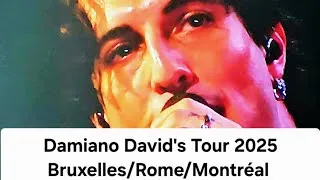 Miniature : Damiano David's Tour 2025 - Bruxelles/Rome/Montréal #damianodavid #maneskin #concert #tour 