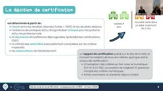 Miniature : #33 Web 45 minutes de décryptage : 6ème cycle de certification, premiers enseignements et REX