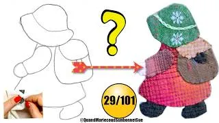 Miniature : 🟢Sunbonnet Sue et sac à dos 🎒: tutoriel Appliqué Patchwork japonais Débutant (Série VOYAGES) #029