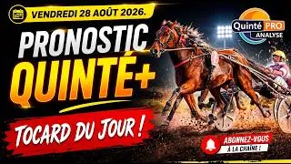 Miniature : Tocard du Jour ! Pronostic Quinté du Vendredi 28/8/26 – Base Solide, Pronostic PMU complet