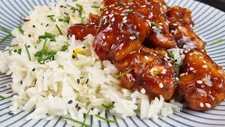 Miniature : poulet coréen c'est juste incroyable, en moins 20min,  avec du riz pilaf, y'a une recette bonus