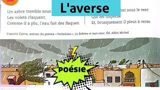 Miniature : L'averse ( poésie) Mes apprentissages en français 3 ème année primaire ( Francis Caraco )