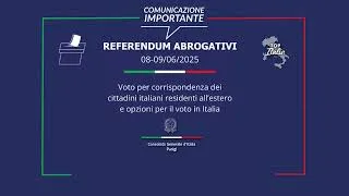 Miniature : REFERENDUM ABROGATIVI 08-09 GIUGNO 2025