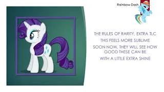 Miniature : My Little Pony - Rules Of Rarity + Reprise 1 & 2 Lyrics