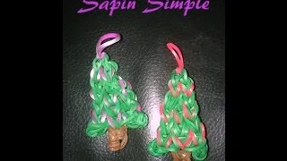 Miniature : Sapin simple  Rainbow loom® Tutoriel Français (Niveau Débutant)