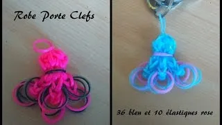 Miniature : Robe porte clefs Rainbow loom® Tutoriel Français (Niveau Intermédiaire)