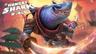 Miniature : Le NOUVEAU Requin Sharkmouraï est ARRIVÉ !🦈(Hungry Shark World #79)