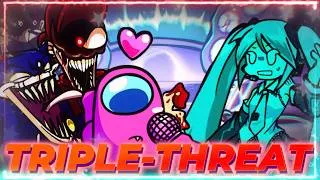 Miniature : ACTUAL THREATS ! - FNF Triple Threat Cover Ft. 2011X, Horror Mario And Miku