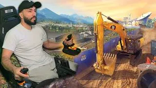 Miniature : Je découvre ce jeu de chantier INCROYABLE ! 🏗️ (Construction Simulator)