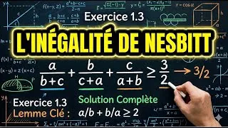 Miniature : Inégalité de Nesbitt  La Preuve la plus Élégante (Animation Manim)
