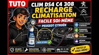 Miniature : ❄️Recharge Clim Facile DS4 C4 308 // TUTO🔧 Climatisation - Peugeot Citroën // Rapas4U