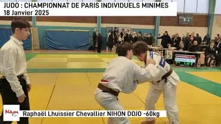 Miniature : Judo Championnat de Paris -60kg Nihon Dojo Raphaël Lhuissier Chevallier