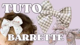 Miniature : TUTO COUTURE 🎀 : BARRETTE A CHEVEUX PETIT NOEUD