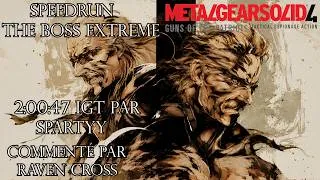 Miniature : Metal Gear Solid 4 - Speedrun Commenté The Boss Extreme par Spartyy 2:00:47 IGT | HS #8