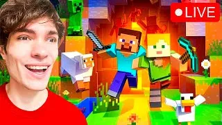 Miniature : J'ESSAYE de SURVIVRE en HARDCORE dans MINECRAFT (Live)