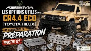 Miniature : On va monter les options Absima pour le crawler CR4.4 eco et on commence la préparation - Partie 01