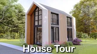 Miniature : (4x7 Meters) Small House | Two Storey Tiny House Design | 2 Bedroom | House Design Ideas