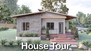 Miniature : (10x10 Meters) House Design | Tiny Home | 2 Bedroom House Tour