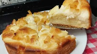 Miniature : Je ne me lasse pas de préparer cette tarte à la crème et aux pommes 🍎 🍏 Incroyablement délicieuse‼️😋