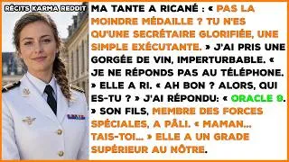 Miniature : « Tu n'es qu'une secrétaire », a ricané ma tante. Mais son fils, membre des forces spéciales, a...