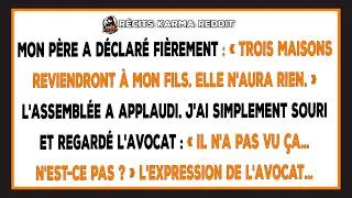 Miniature : À la lecture du testament, mon père a tenté de me rayer. J'ai souri : « Maître, il est encore… »
