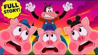 Miniature : 🐺 3 Little Pigs & The Big Bad Wolf (Full Episode) | Bedtime Fairy Tales
