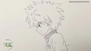 Miniature : How to Draw Killua Zoldyck from Hunter x Hunter step by step