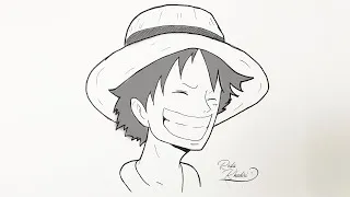 Miniature : Drawing Luffy's Face in Under 4 Minutes step by step