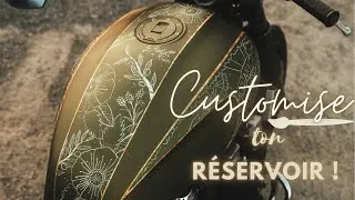Miniature : Peindre son réservoir moto au pinceau et feuille d'or