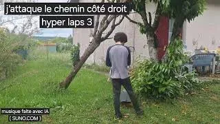 Miniature : Session 2, je passe la tondeuse côté droit en hyperlapse partie 2 #tondeuse #pelouse #session