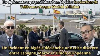 Miniature : Un diplomate espagnol blessé en Algérie : la réaction de Tebboune choque Madrid