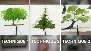 Miniature : 3 techniques d'arbres magiques à l'aquarelle