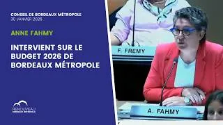 Miniature : Anne Fahmy intervient sur le budget 2026 de Bordeaux Métropole