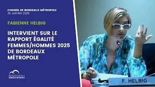 Miniature : Fabienne Helbig intervient sur le rapport égalité Femmes/Hommes 2025 de Bordeaux Métropole