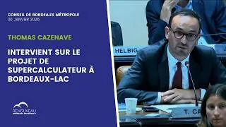 Miniature : Thomas Cazenave intervient sur le projet de supercalculateur à Bordeaux-Lac