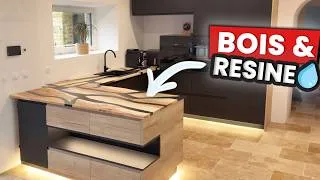 Miniature : Plan De Travail Cuisine en Bois et Résine (à moins de 1000€ 😱) c'est fou !