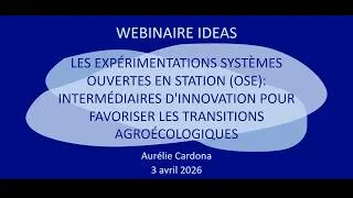 Miniature : Les expérimentations systèmes ouvertes en station : intermédiaires d'innovation (A. Cardona)