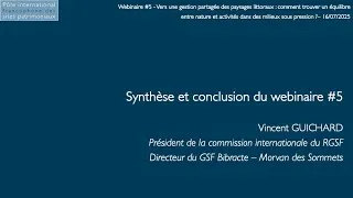 Miniature : Webinaire international #5 - Conclusion, Vincent Guichard