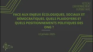 Miniature : Forum REH – Quels plaidoyers et positionnements politiques des ONG ? Janvier 2026