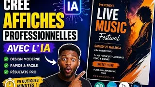 Miniature : Comment Créer des Affiches Ultra Professionnelles avec l’IA (Sans Être Designer)🤯 waouh !!