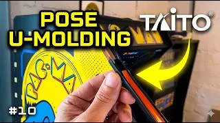 Miniature : Fabrication Borne Arcade Taito #10 , pose du U-molding et baguettes de finitions ...