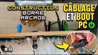 Miniature : Fabrication Borne Arcade Taito #8 , Câblage interne joysticks spinner et boot direct sur pc ...