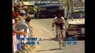 Miniature : Tour de France 1987   Etape 10   Stephen Roche vainqueur du chrono du Futuroscope