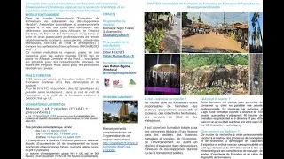 Miniature : Présentation des contenus du master international FEDD SEMESTRE 1