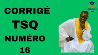 Miniature : Corrigé TSQ numéro 16