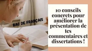 Miniature : 10 conseils efficaces pour améliorer la présentation de tes commentaires et dissertations (lycée) !