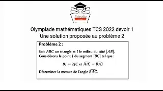 Miniature : Olympiade de maths Tronc commun scientifiques, problème 2